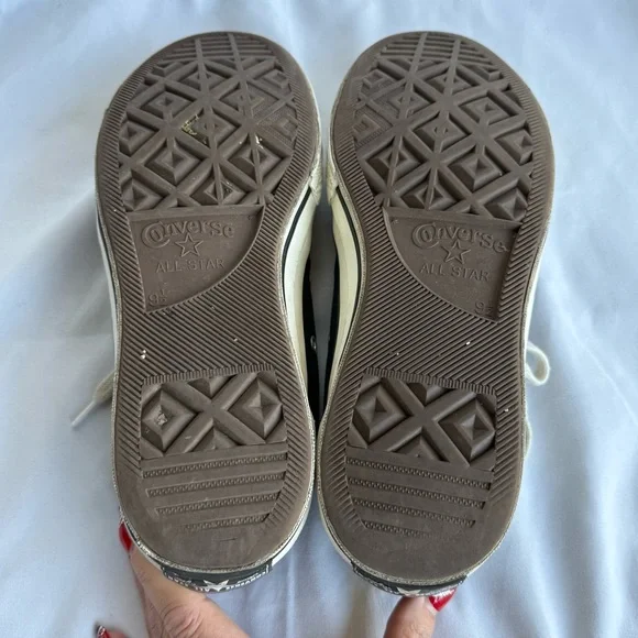 9.5 Mens/11.5 Womens Converse All Star Classic Black/White Canvas Low Tops - Picture 8 of 11